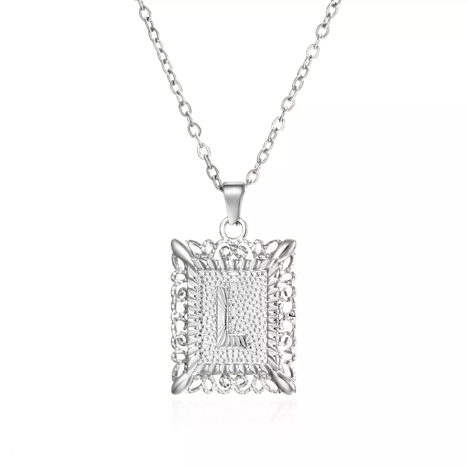 Gold or Steel Initial Letter Necklace with 26 Alphabet Options