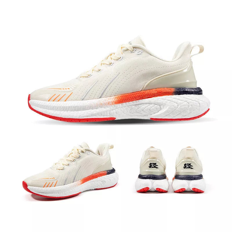 Popcorn Thick Sole Lightweight Woven Running Shoes