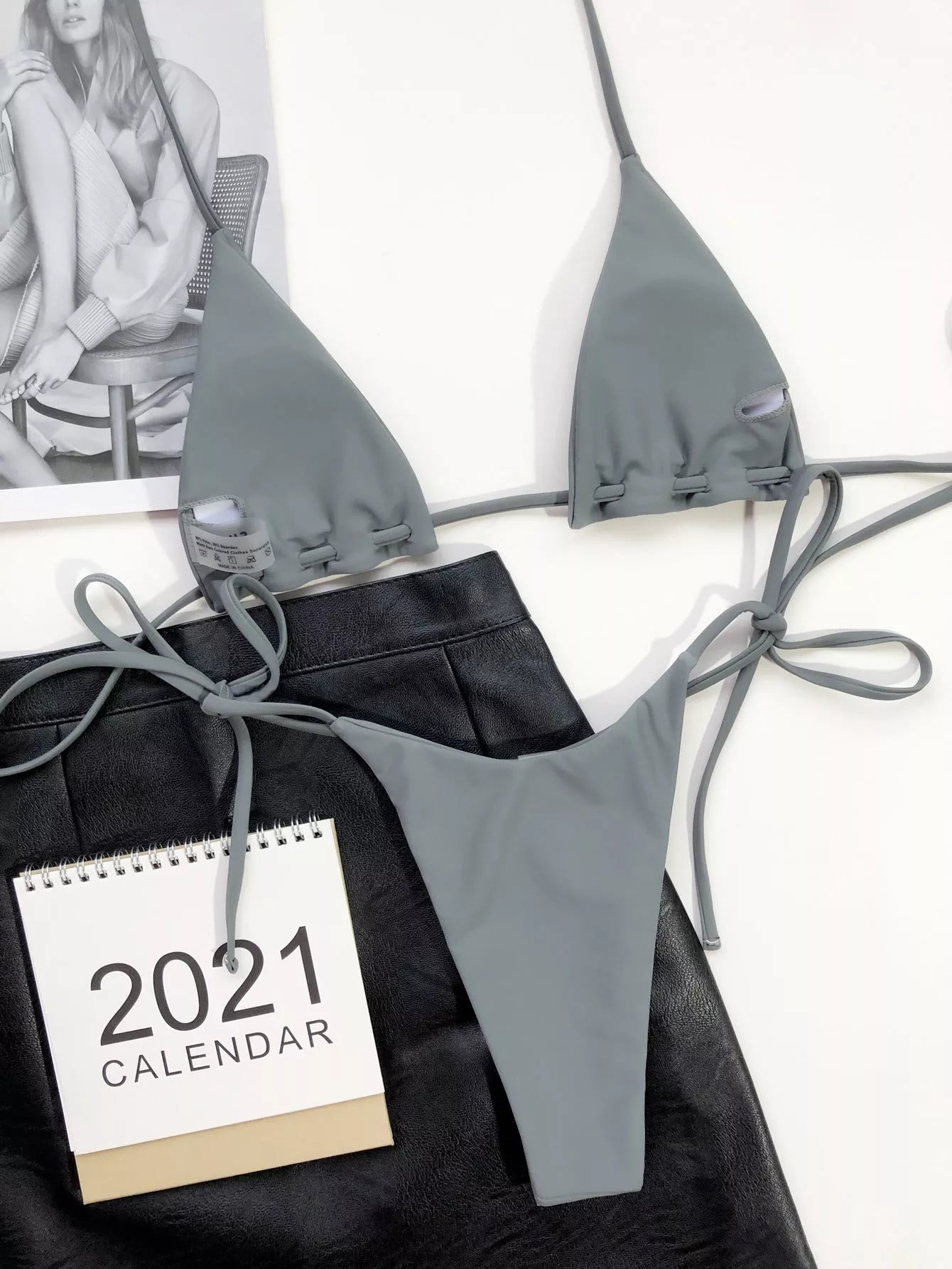 Nylon Triangle Bag Swimsuit Wear Rope Lanyard for Beach and Hot Spring