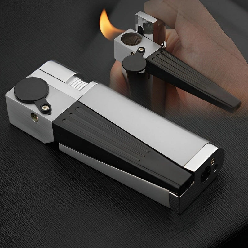 Foldable Metal Pipe Lighter with Stash Compartment - Eco-Friendly and Durable