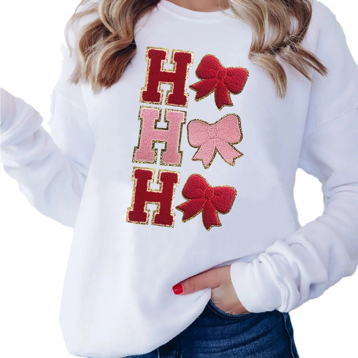 Christmas Tree Sequin Sweatshirt for Women - Festive Pullover with Unique Design