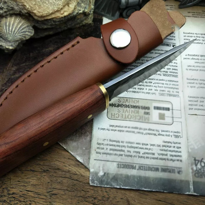 Outdoor Survival Knife with 8cm Stainless Steel Blade