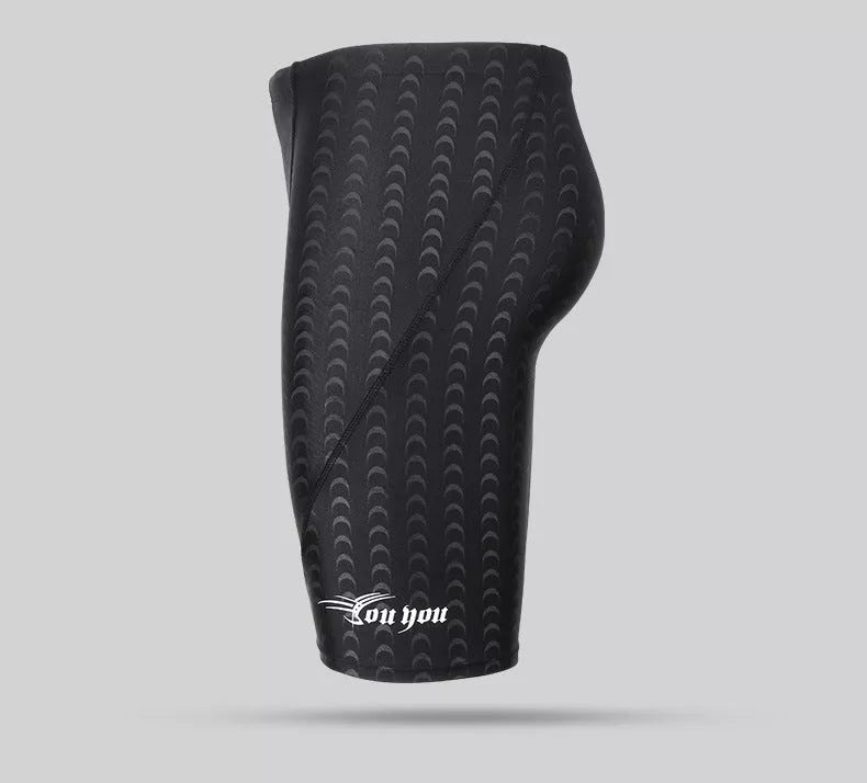 Shark Skin Five Points Men's Swimming Trunks with Four-Way Stretch