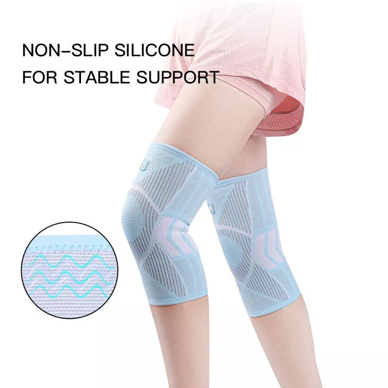 Knee Compression Sleeves with Non-Slip Silicone for Pain Relief