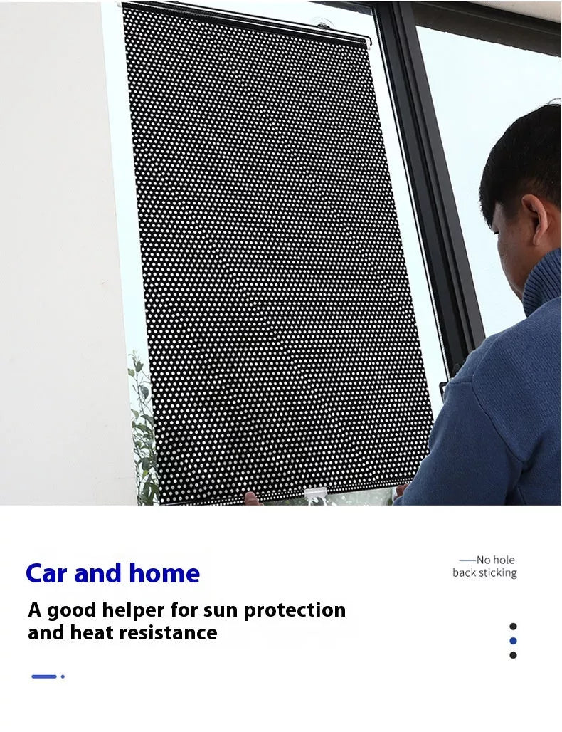 PVC Household Window Sun Protection Shutter with Suction Cups