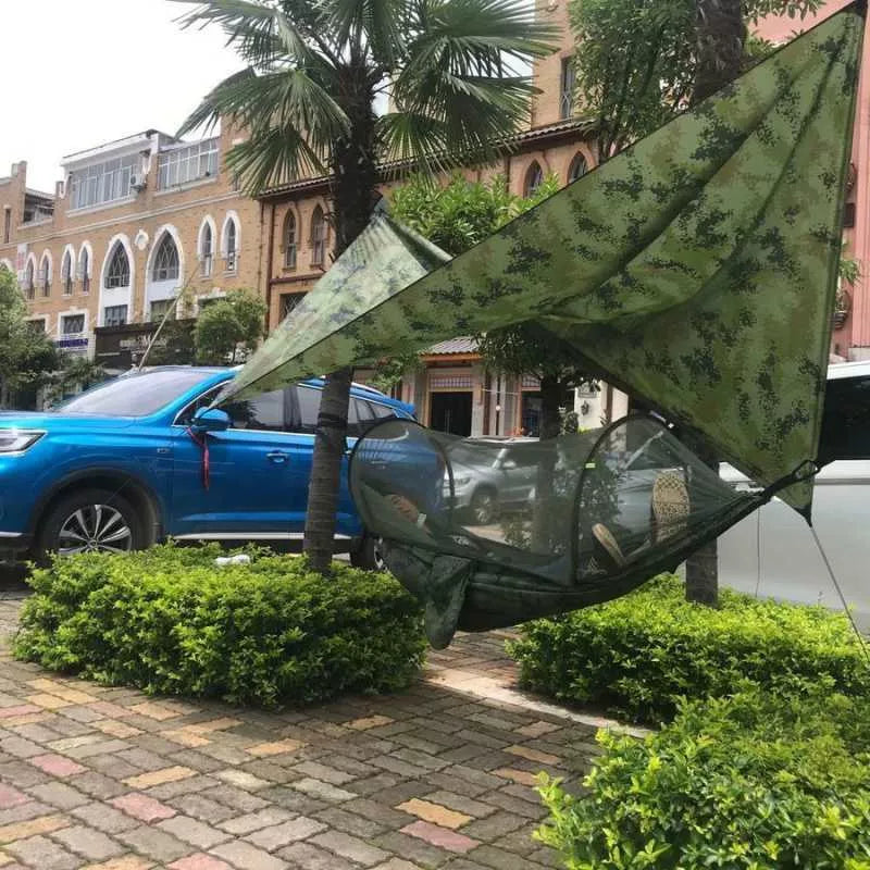 Camping Mosquito Net Hammock Package with Waterproof Polyester Canopy