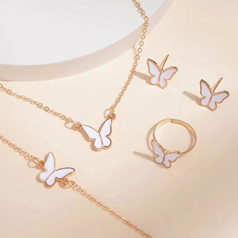 5-Piece Butterfly Jewelry Set for Women: Elegant and Versatile