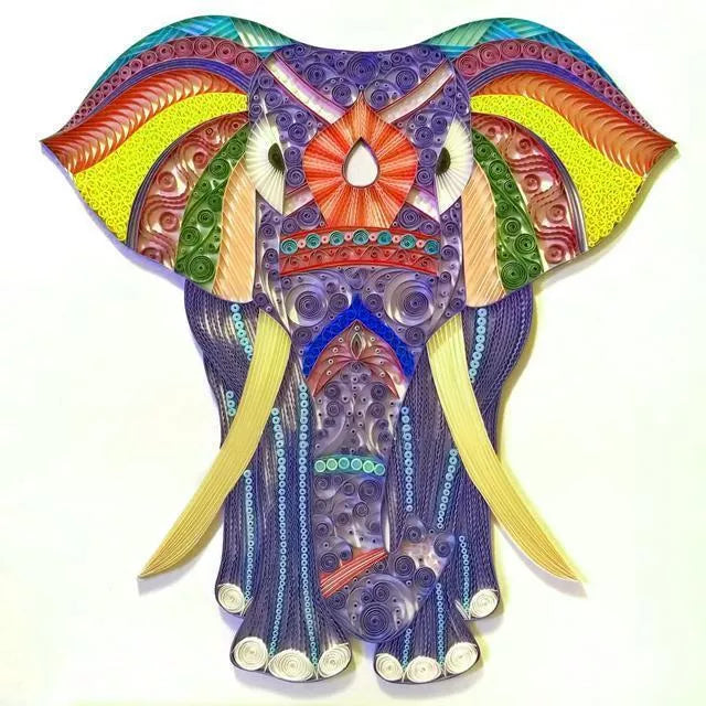 Handmade Quilted Paper Painting Set with Animal Themes