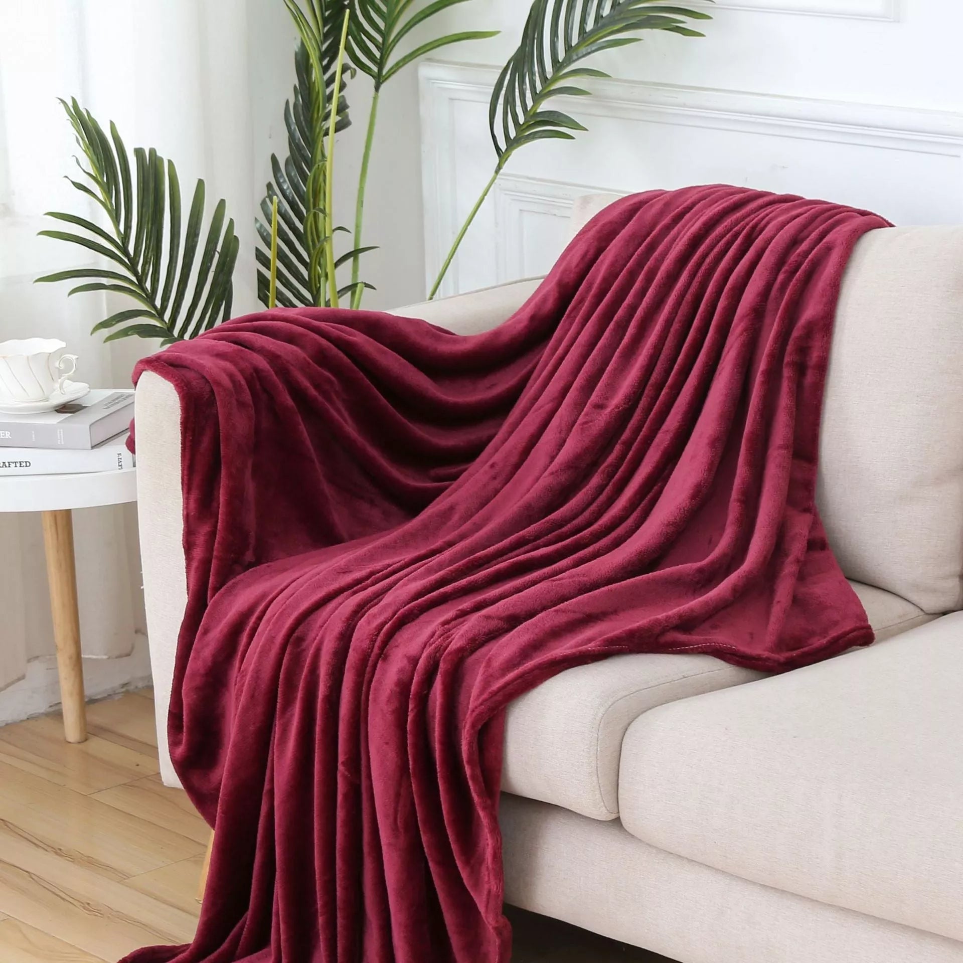 Solid Color Flannel Blanket in Multiple Sizes and Colors