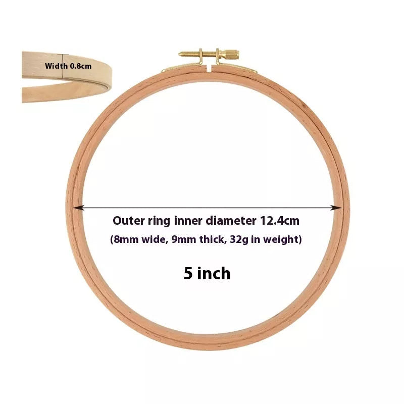 Adjustable Cross Wreath in Bamboo for Embroidery Frames