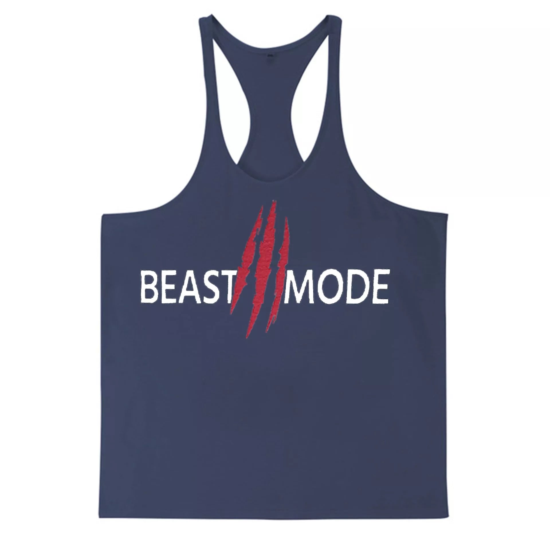 Men's Cotton I-Print Halter Vest for Summer Fitness