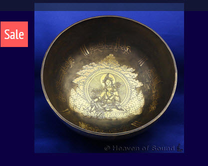 Save 20% on this beautiful etched and engraved Tibetan singing bowl!