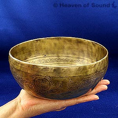 Mandala Singing Bowl on Hand