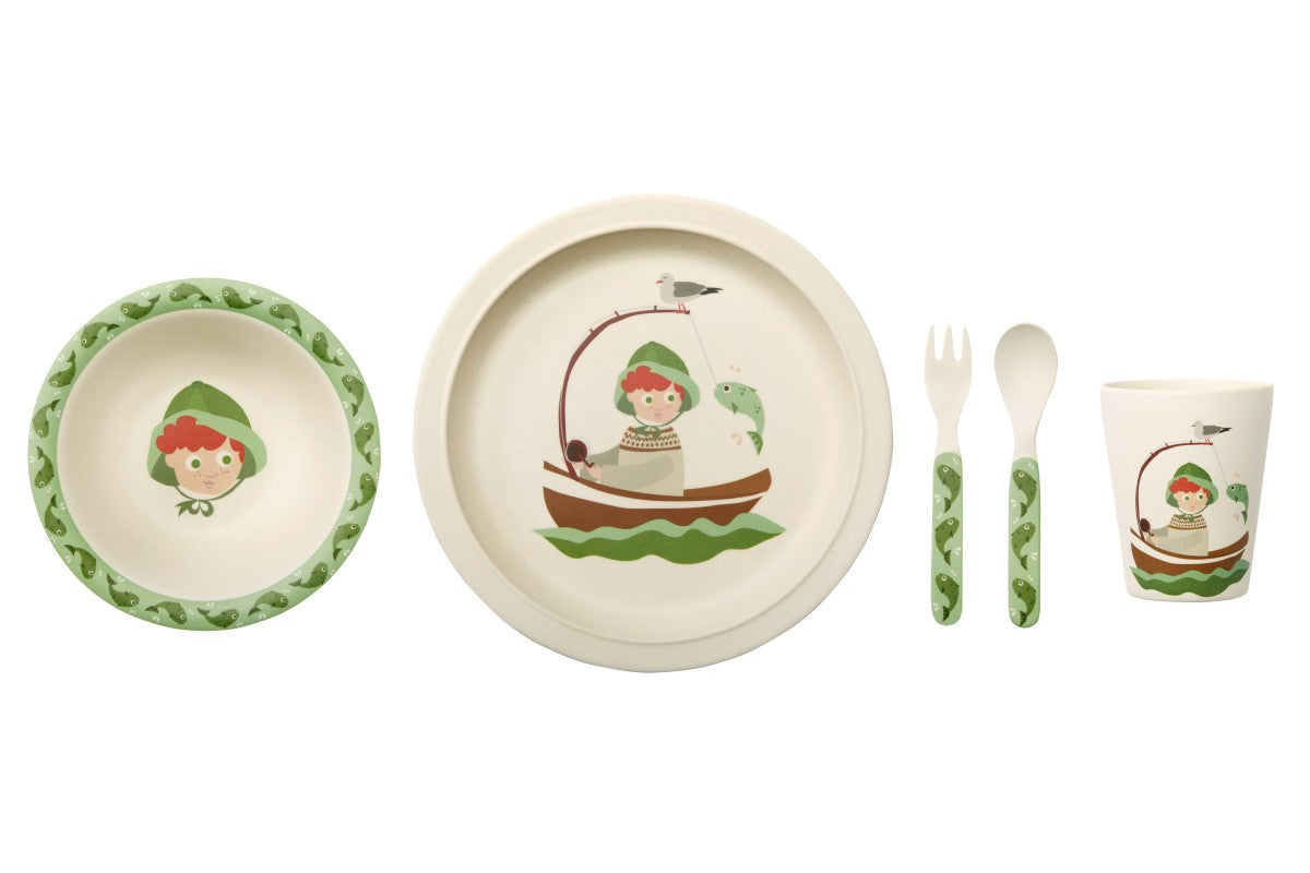 Set de platos y cubiertos, diseño noruego, en Shopnordico