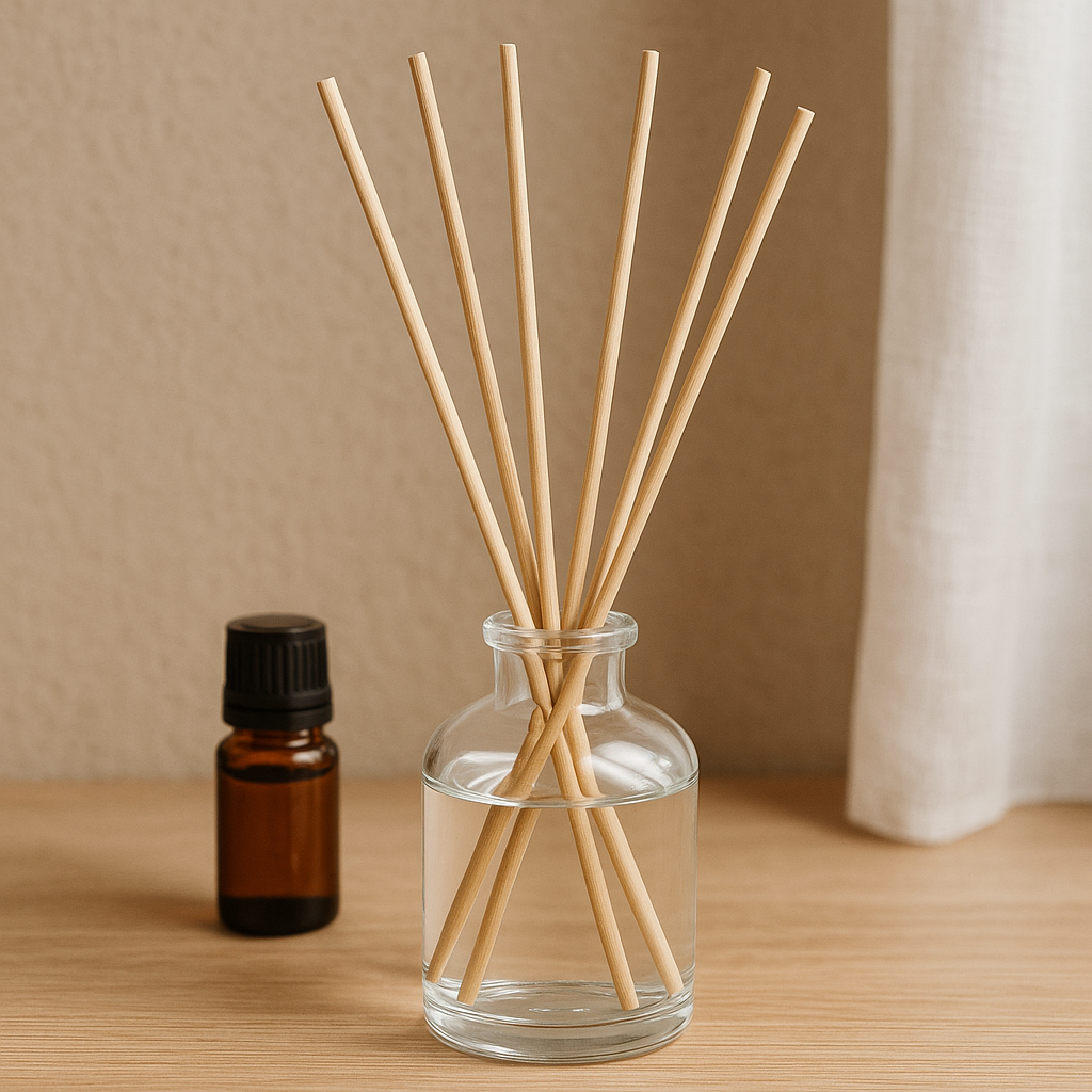 Diffuseur par capillarité avec flacon et bâtonnets – Aromabrume