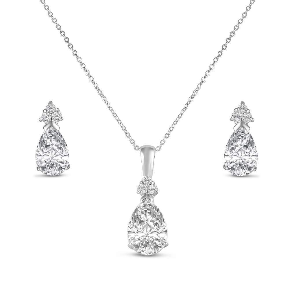 Amelia Wedding Diamante Necklace Set | Olivier Laudus