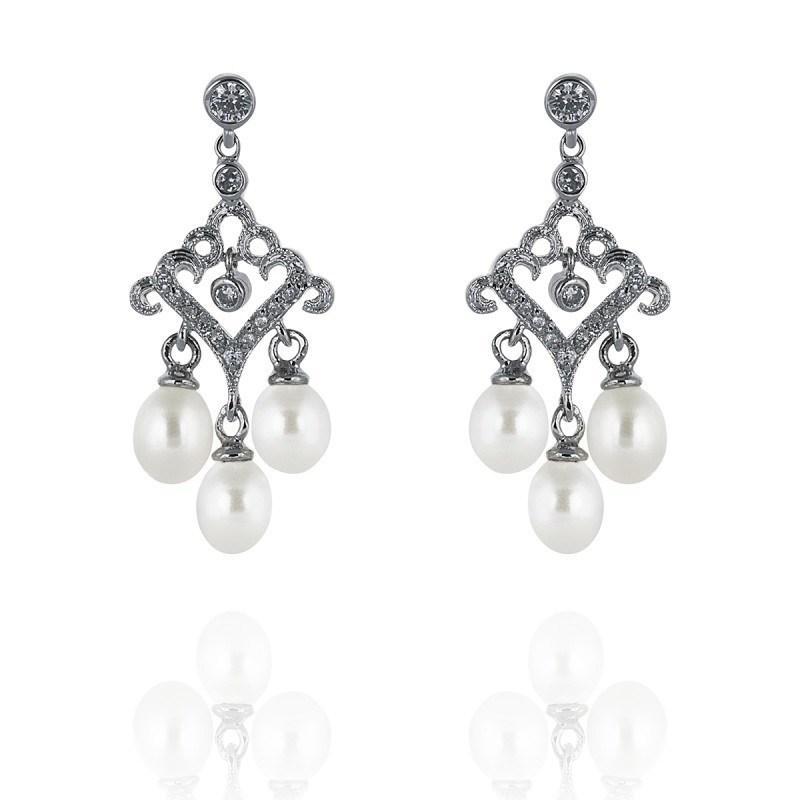Natalia mini freshwater pearl chandelier earrings