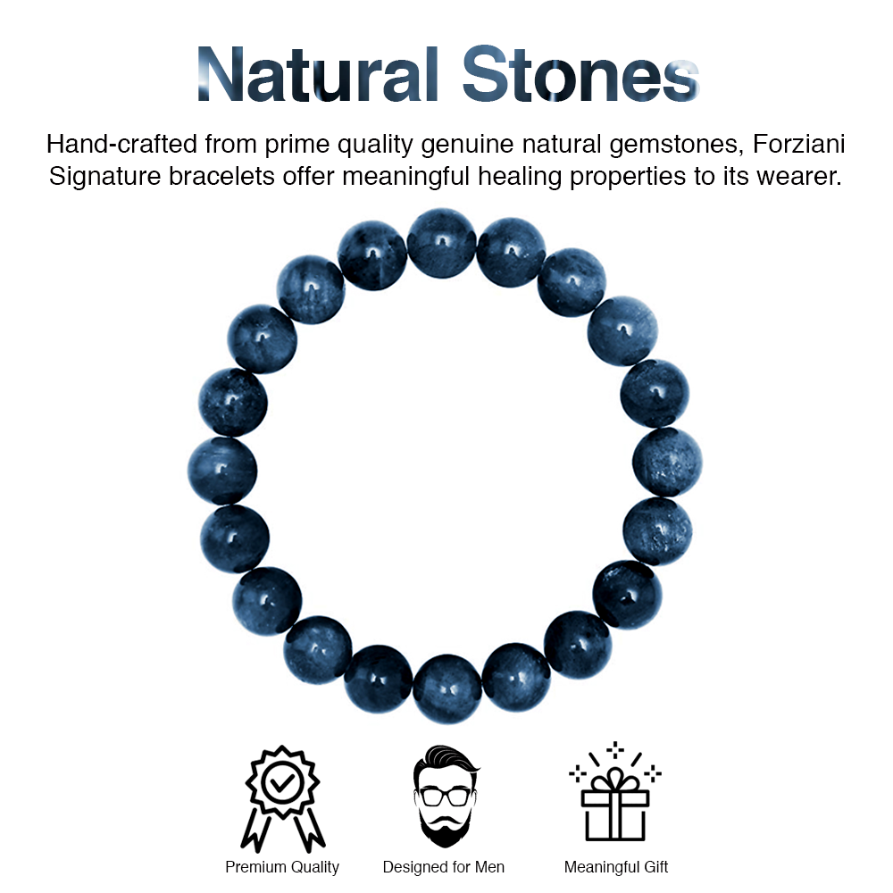 Buy Stone Bracelets with Finest Leather - Prime Black Beads