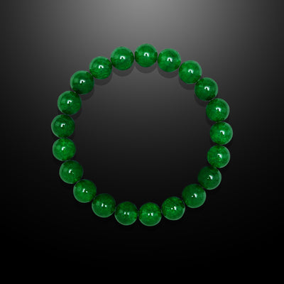 Buy 9Dzine Green Jade Bracelet 8mm Natural 24 Beads Round BraceletStone  Bracelet for Men  Women Green at Amazonin