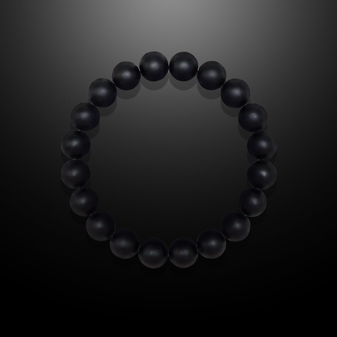 Forziani 10mm Lapis Lazuli Beaded Bracelet for Men - Prosperity and Wisdom - High Quality Stretch Navy Blue Gemstone Beads Mens Bracelet Size Medium