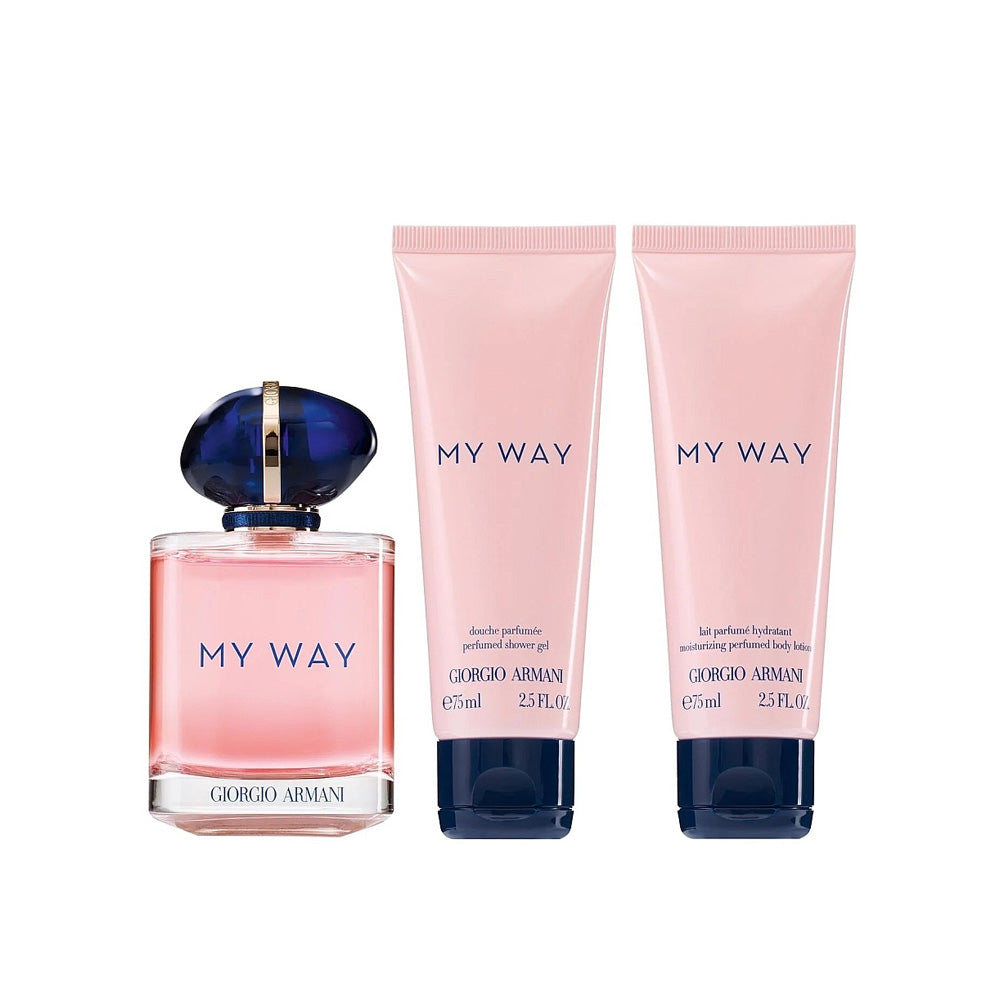 Giorgio Armani My Way Gift Set 50ml EDP Spray + 75ml Body Lotion + 75m –  Look Incredible