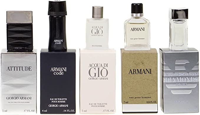 Giorgio Armani Men Travel Edition Miniatures Set 5 Pieces – Look Incredible