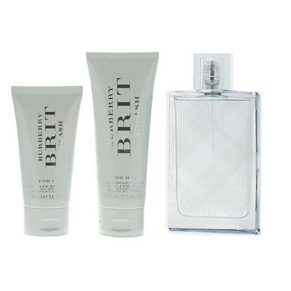 Burberry Brit Splash Gift Set 100ml EDT + 75ml Face And Body Moisturis –  Look Incredible