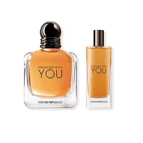 Emporio Armani Stronger With You Gift Set 50ml EDT spray + 15ml EDT sp –  Look Incredible