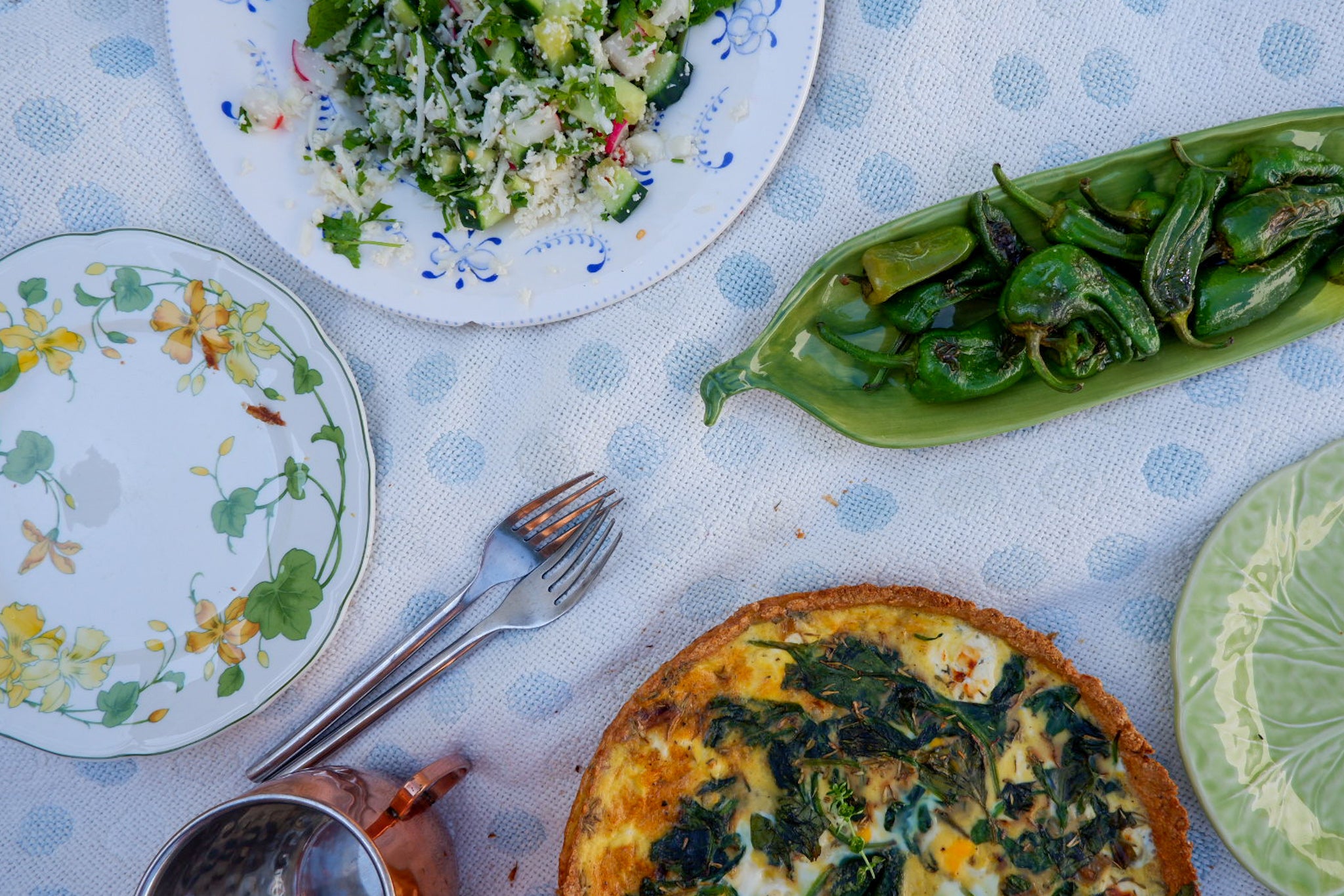 Spinach, tomato and goats cheese quiche recipe