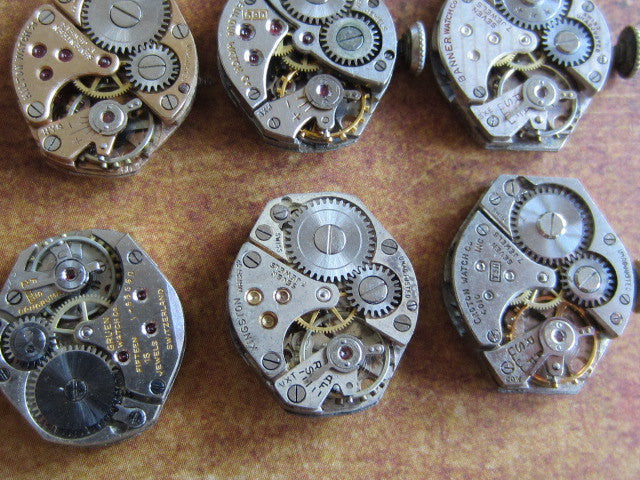 Steampunk watch parts - Vintage Antique Watch movements - b55 ...