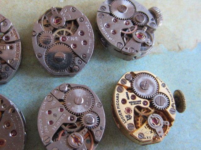 Steampunk watch parts - Vintage Antique Watch movements - j12 ...