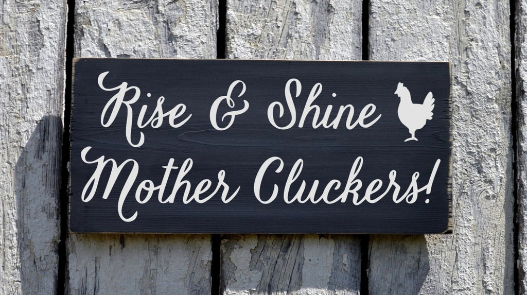 Farm House Decor Sign, Chicken Coop Rooster Cottage Room Wall Art Plaq 