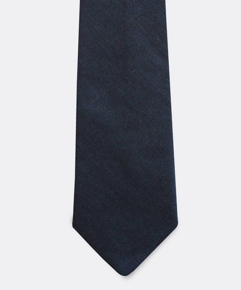 The Diplomat Navy Linen Tie