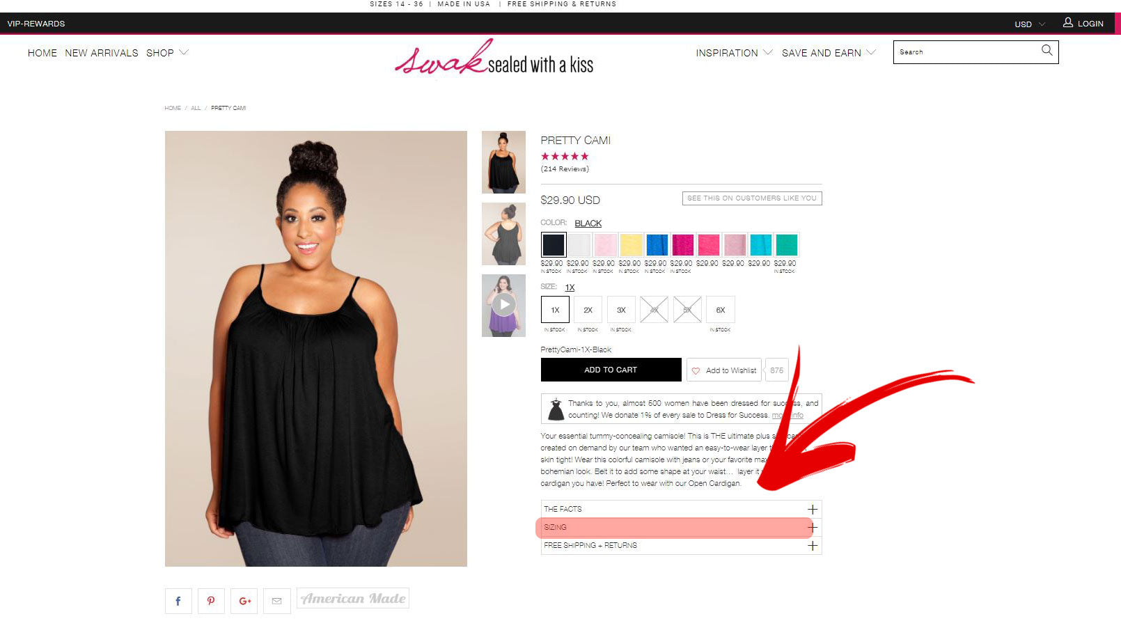 About our Size Chart  Swak Designs Plus Size Fashion Clothing