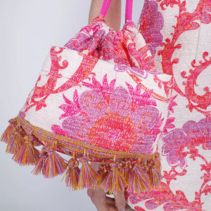 Anna Sui Spring 2025 Arabesque Linen Tassel Crossbody Bag - Phoenix Art Museum
