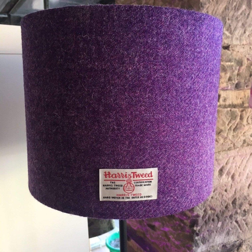 harris tweed lampshade purple