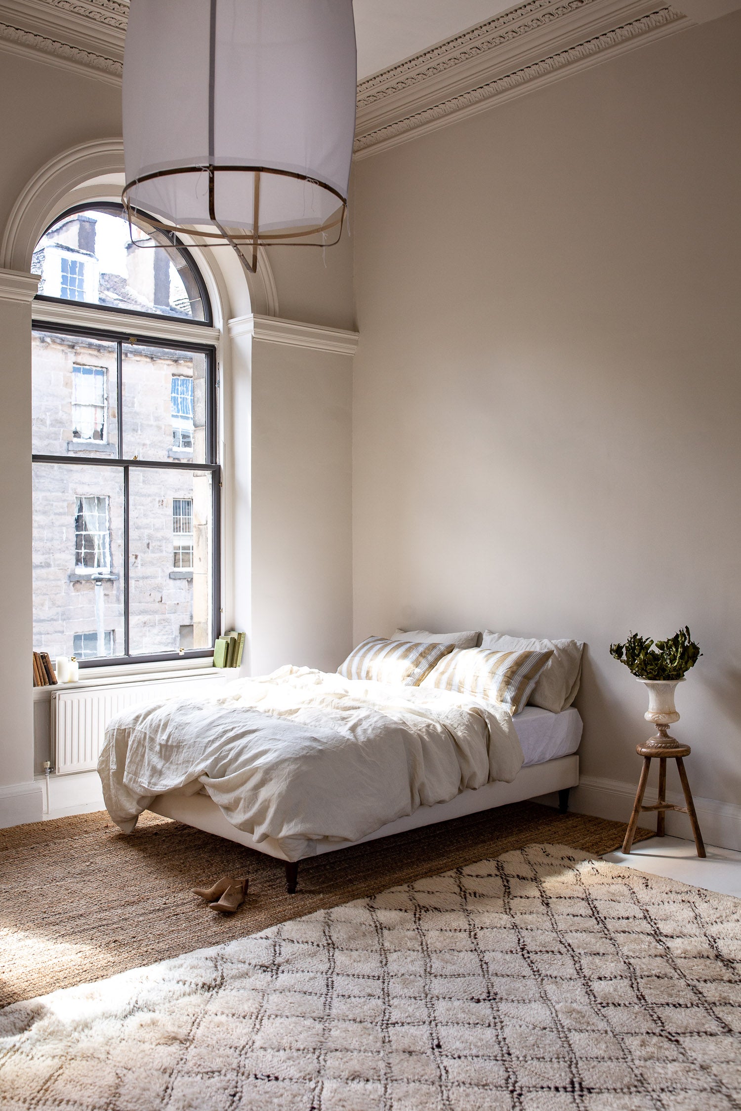 calming bedroom in neutral colours 