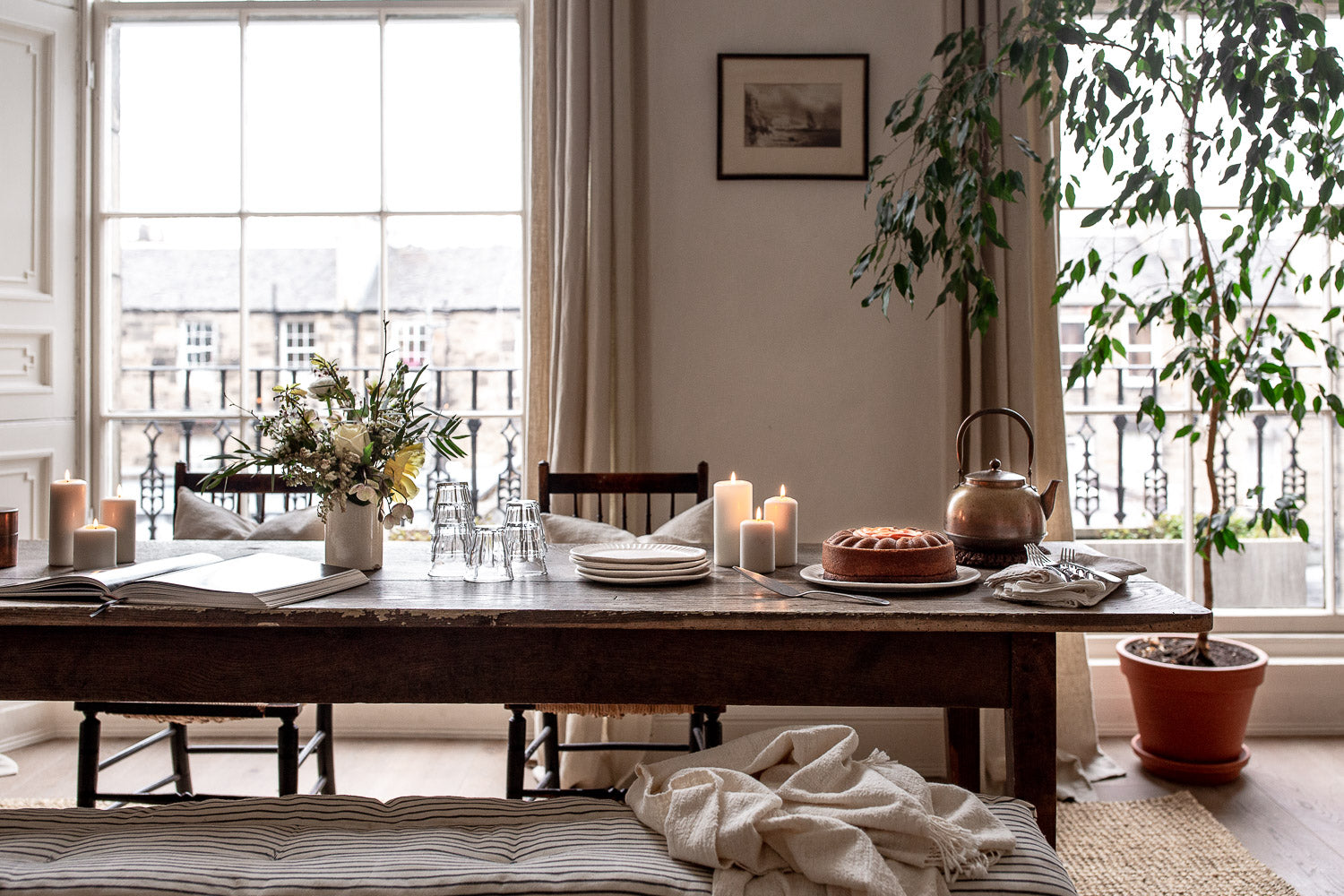 large vinatge shaker dining table 