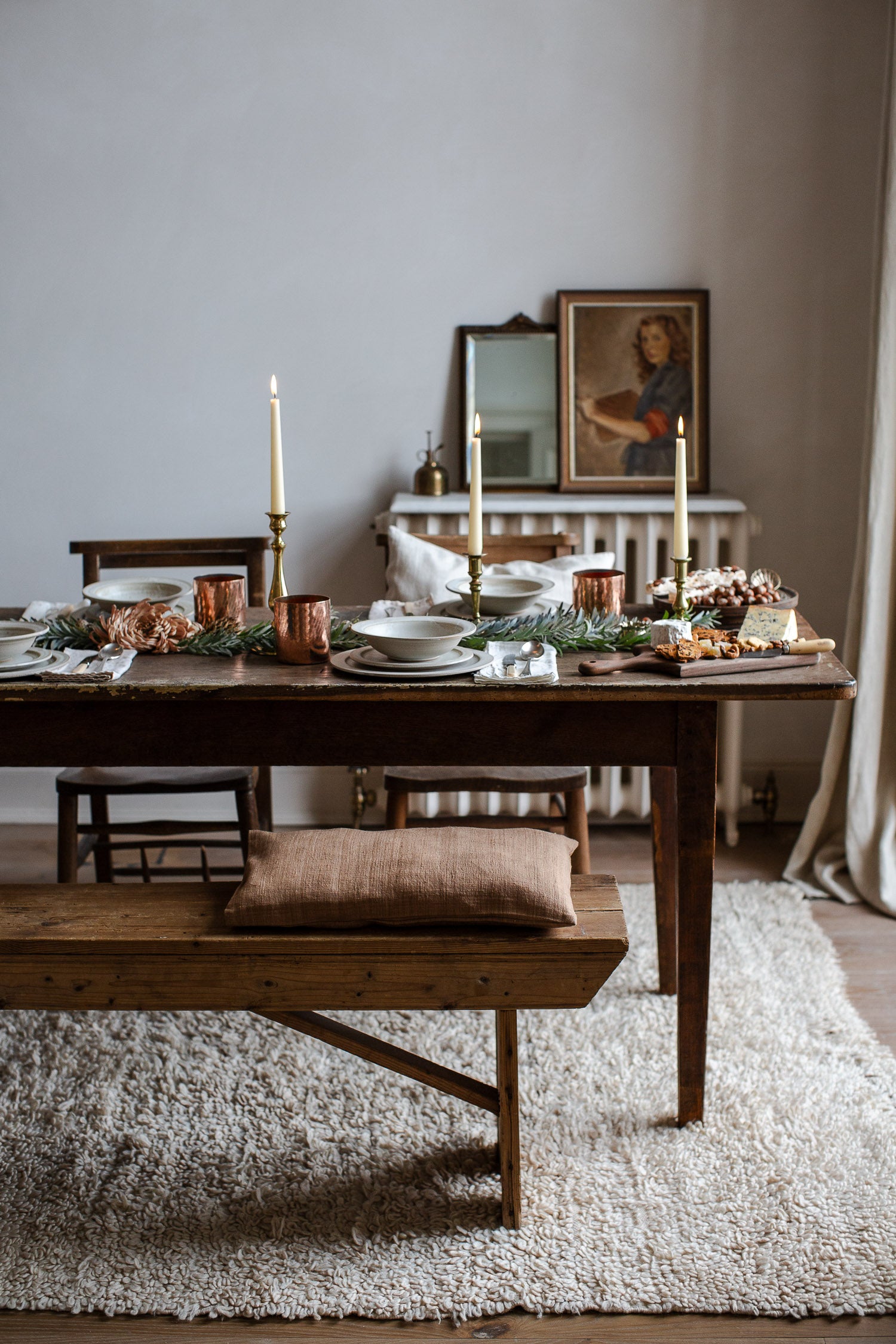 Natural festive table