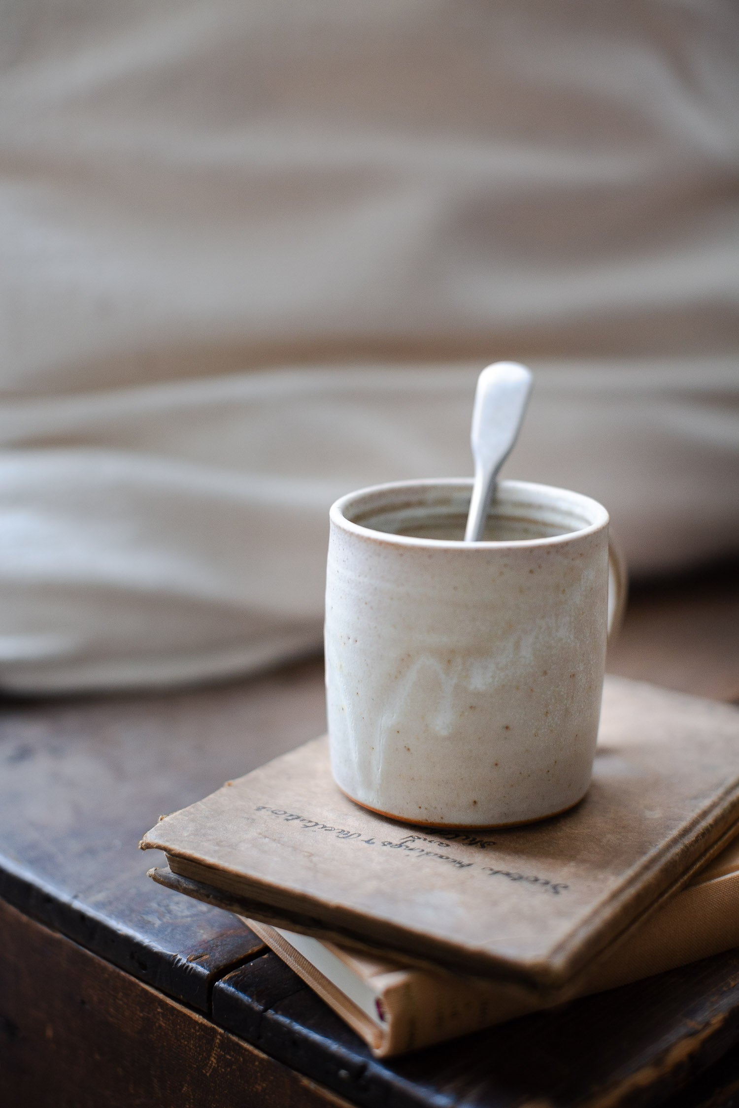 handmade stoneware matte glazed cup