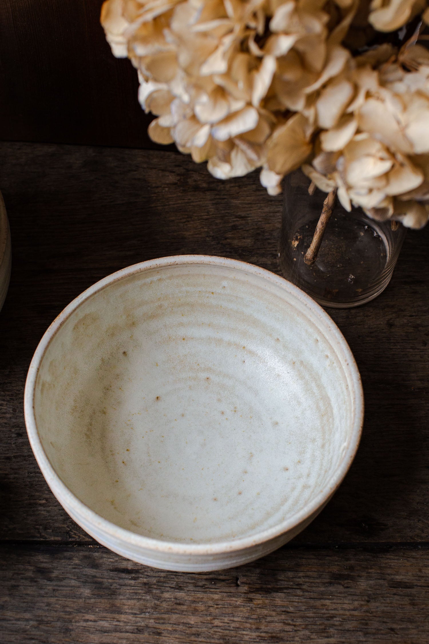Handmade matt glazed stoneware ceramic ramen bowl