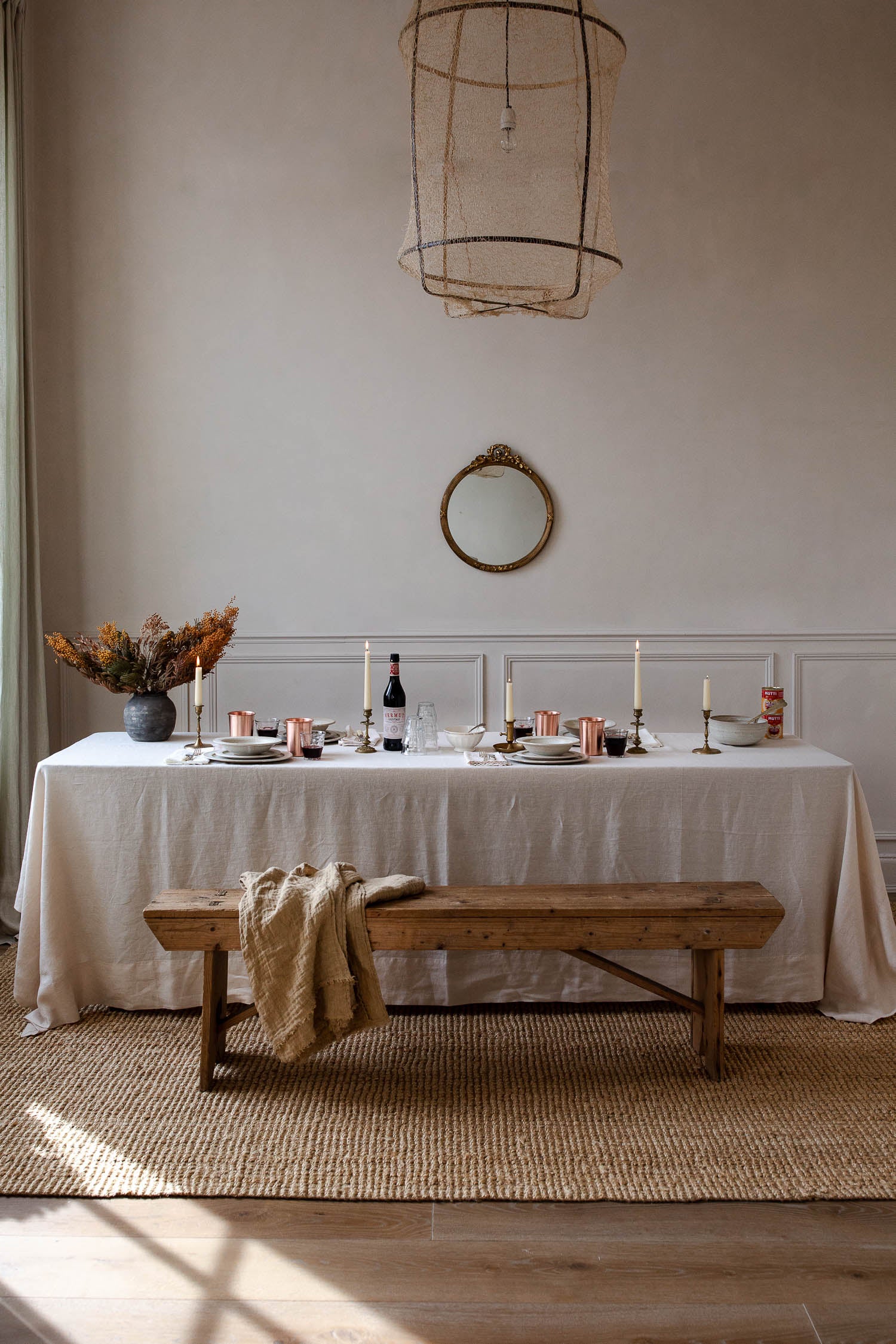 natural neutral dining room decor