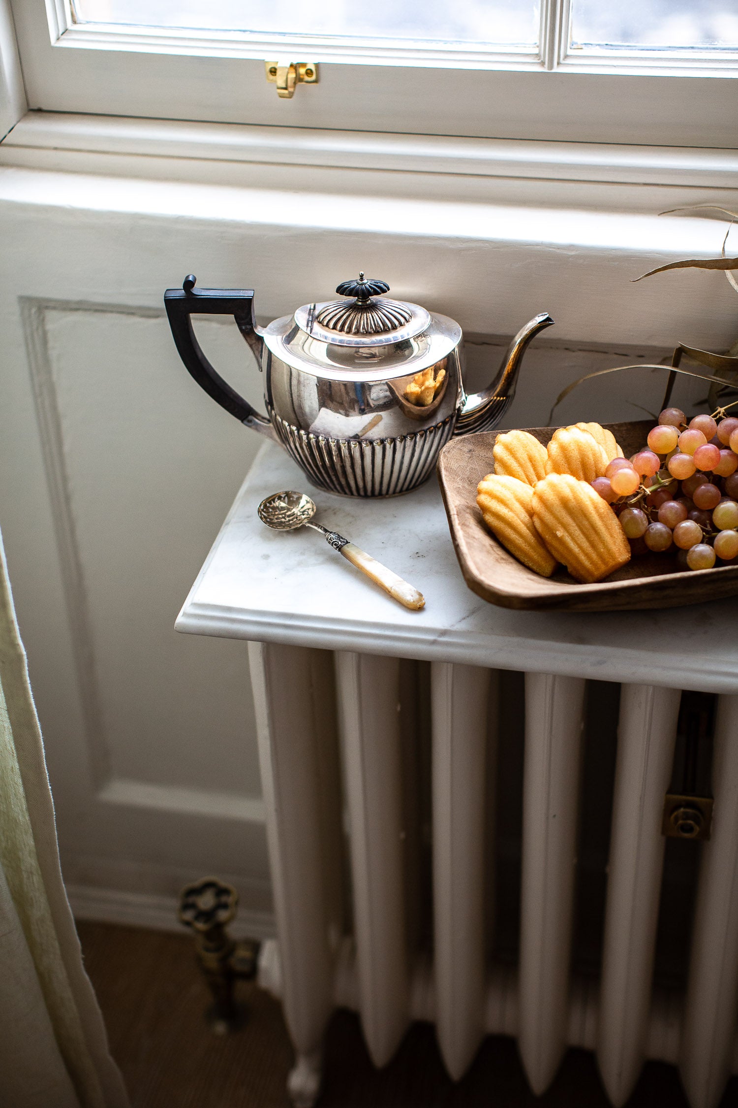 vintage silver tea pot