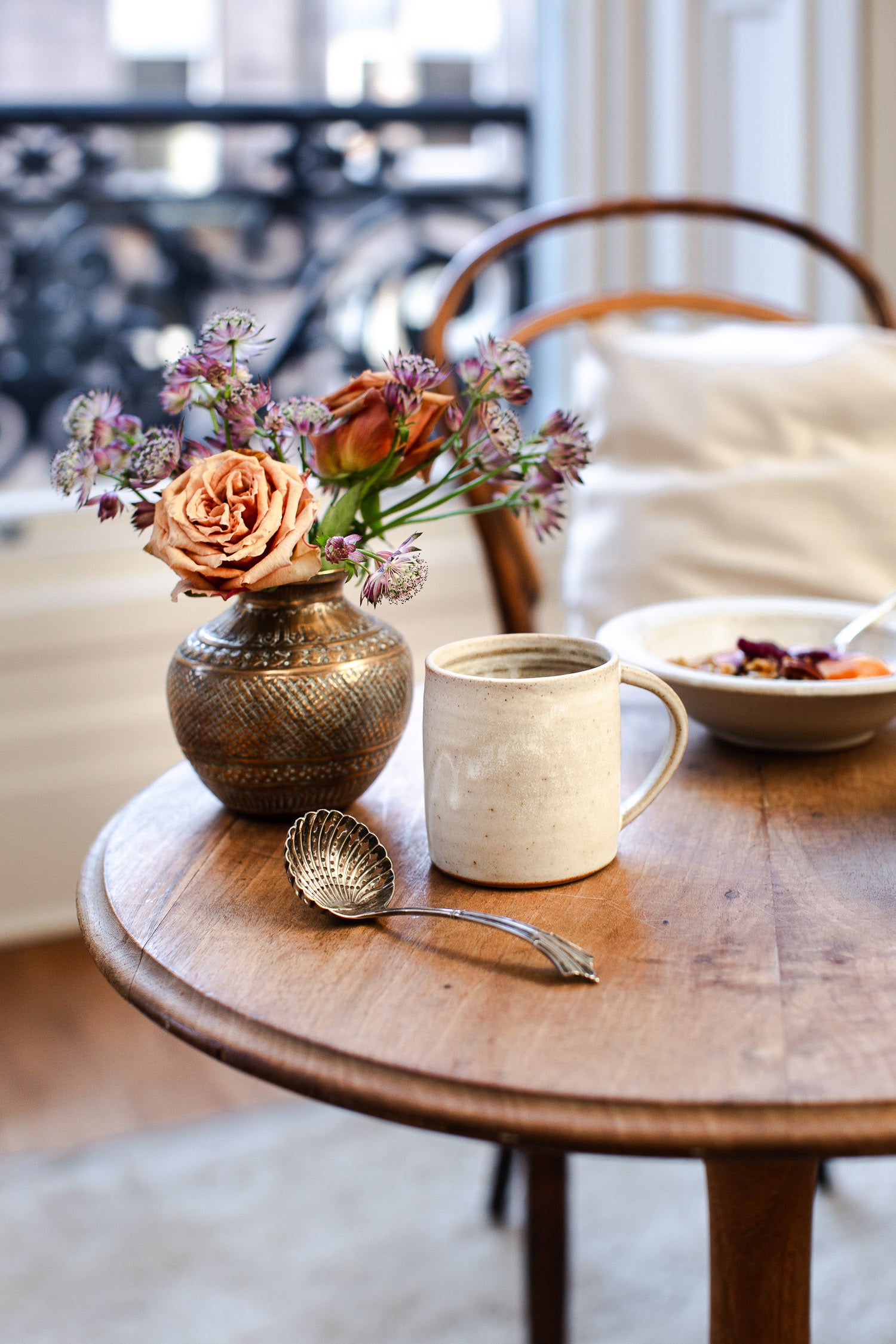 handmade matt glazed stoneware cup