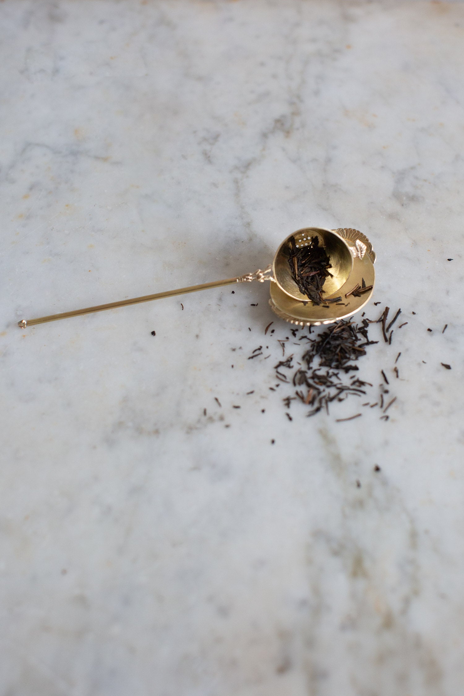 handmade brass tea strainer