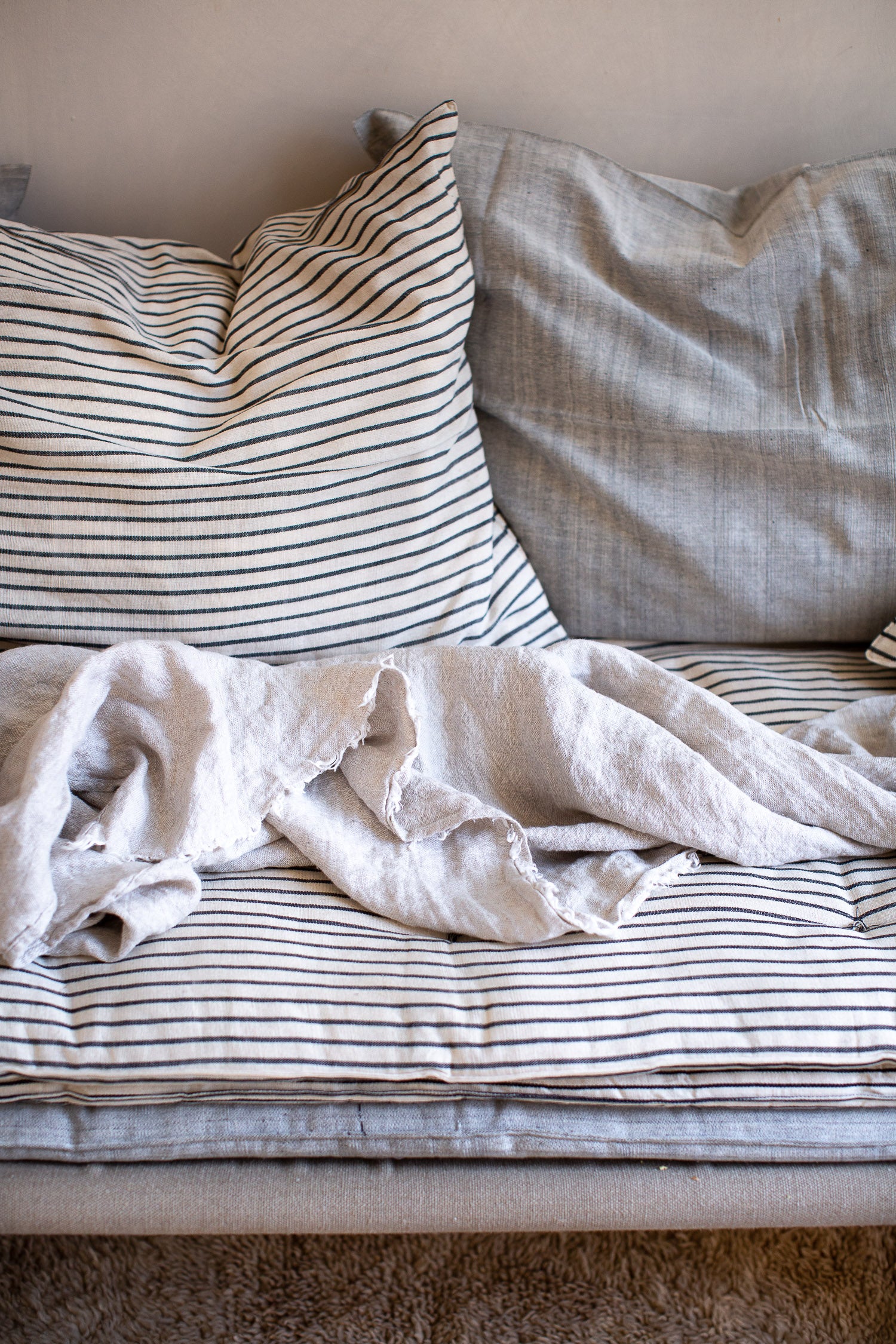 handmade linen blanket 