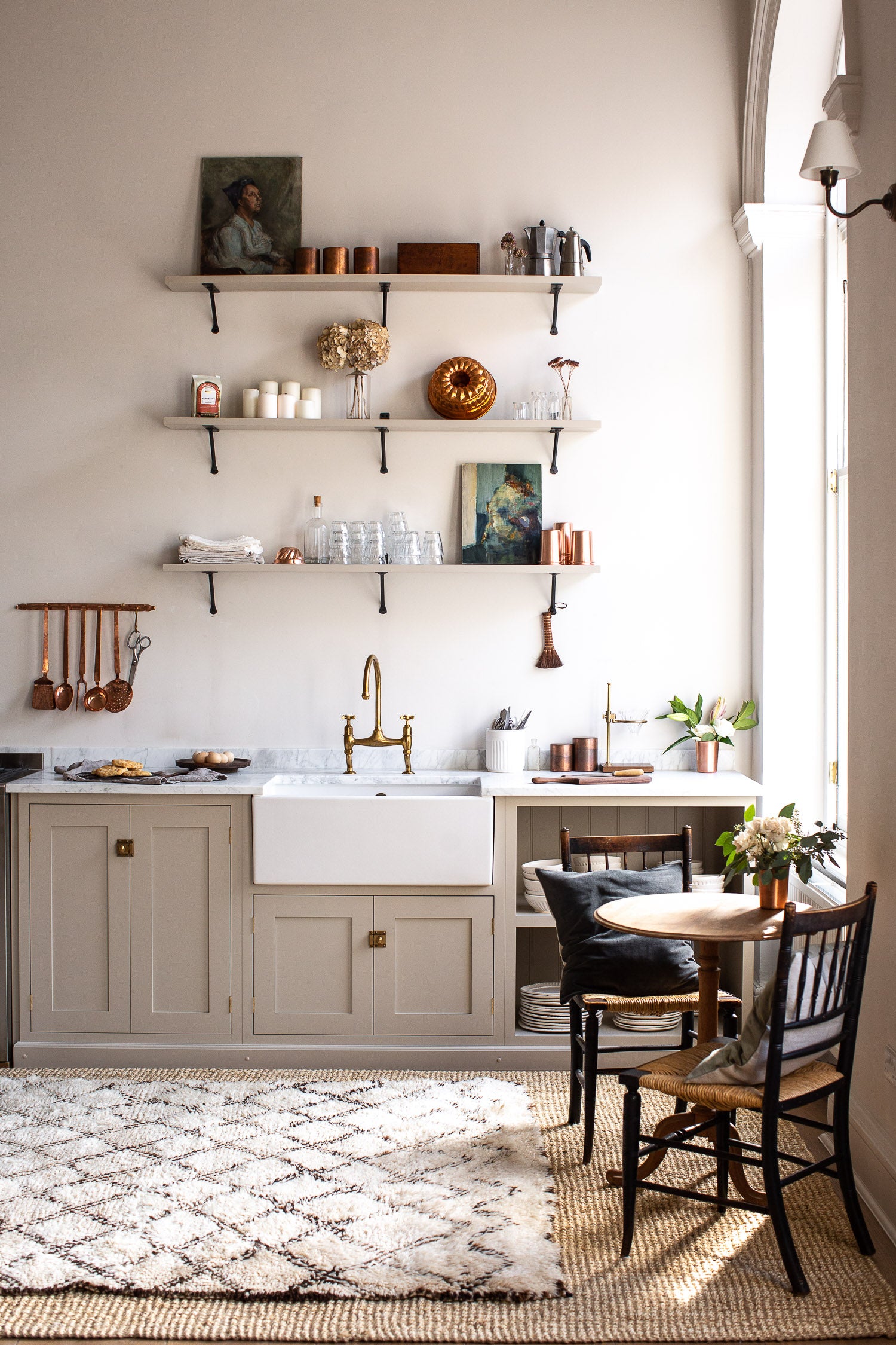 light greige kitchen with beautiful details 