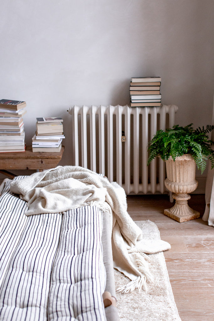 daybed surrounded by books 