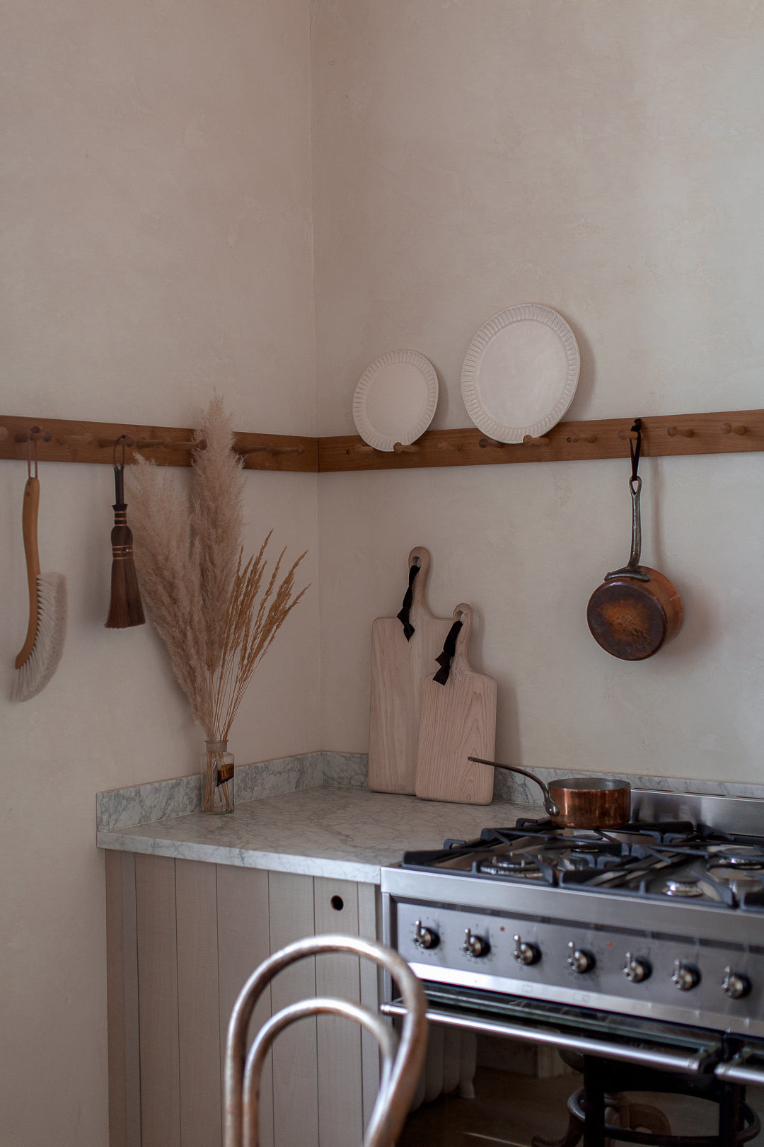 elegant rustic wood and marble kitchen 