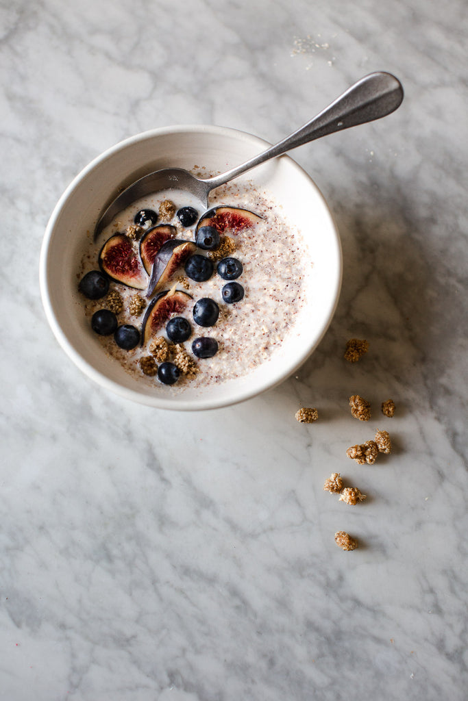 handmade fluted stoneware breakfast bowl 